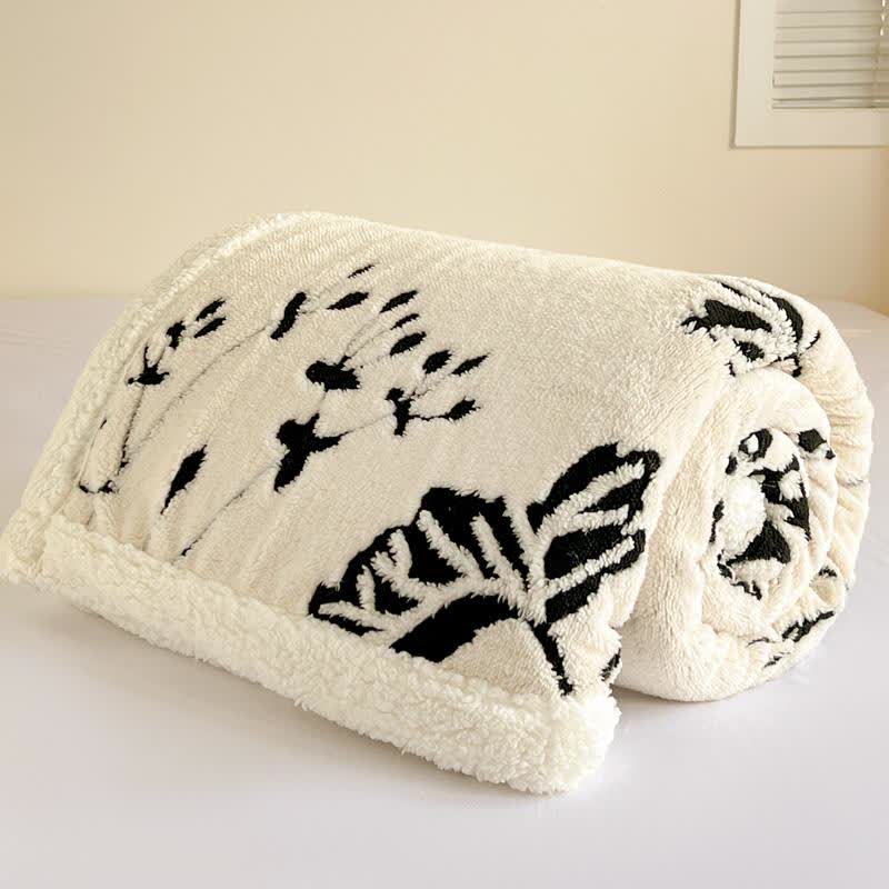 Coperta jacquard con motivo a farfalla e albero - image 10