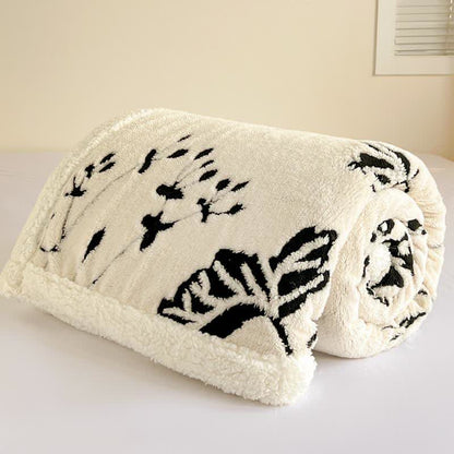 Coperta jacquard con motivo a farfalla e albero - image 10