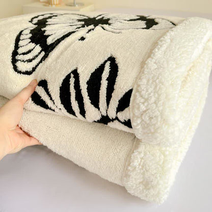 Coperta jacquard con motivo a farfalla e albero - image 11