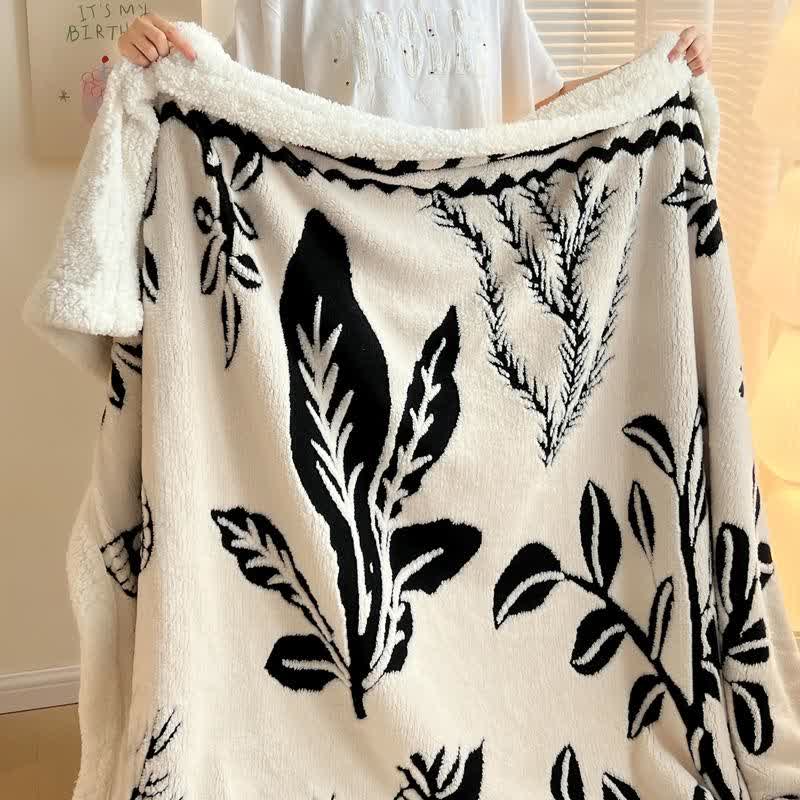 Coperta jacquard con motivo a farfalla e albero - image 14