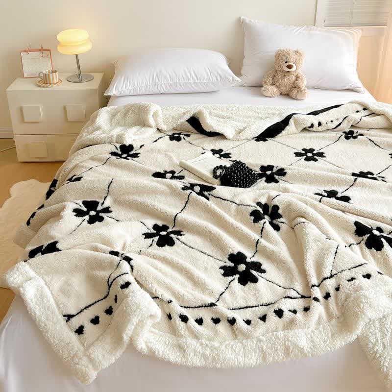 Coperta a quadri con fiori a rombi - image 3