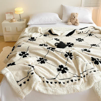 Coperta a quadri con fiori a rombi - image 3