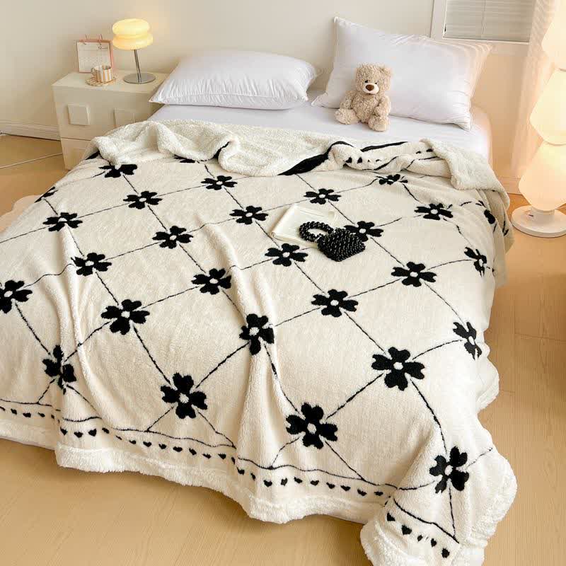 Coperta a quadri con fiori a rombi - image 1