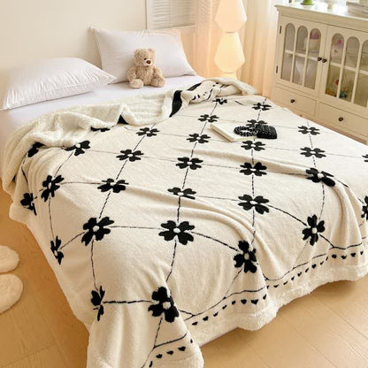 Coperta a quadri con fiori a rombi - image 2