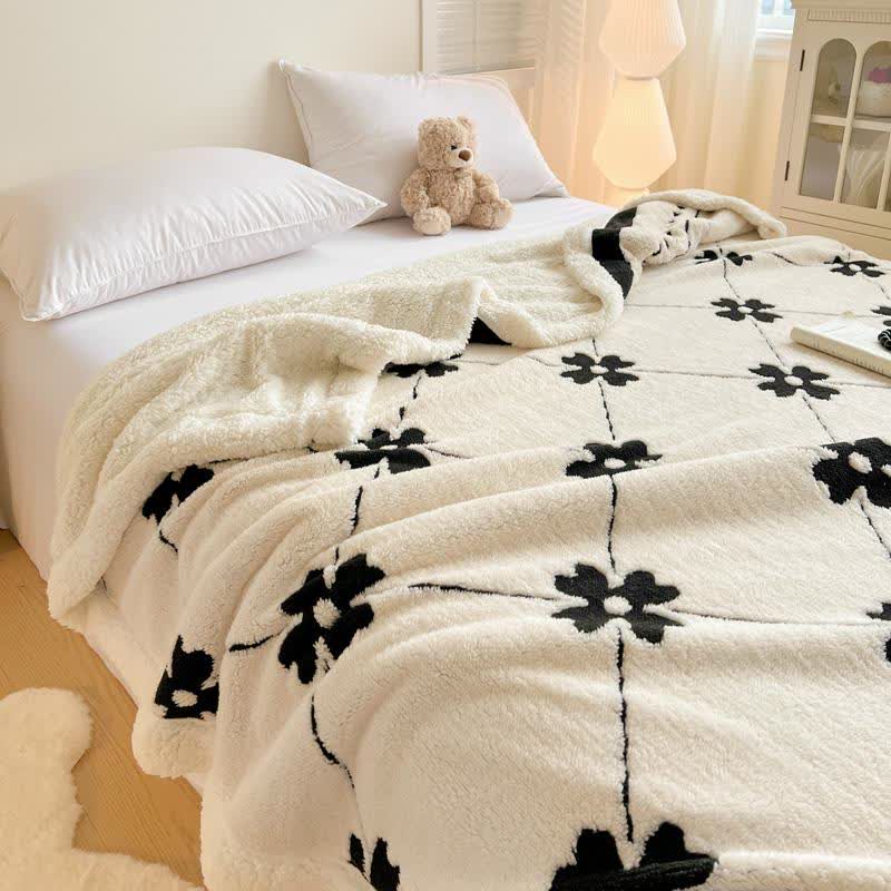Coperta a quadri con fiori a rombi - image 6
