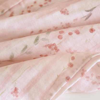 Completo da notte kimono floreale a righe rosa - image 12
