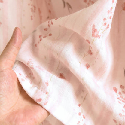 Completo da notte kimono floreale a righe rosa - image 7