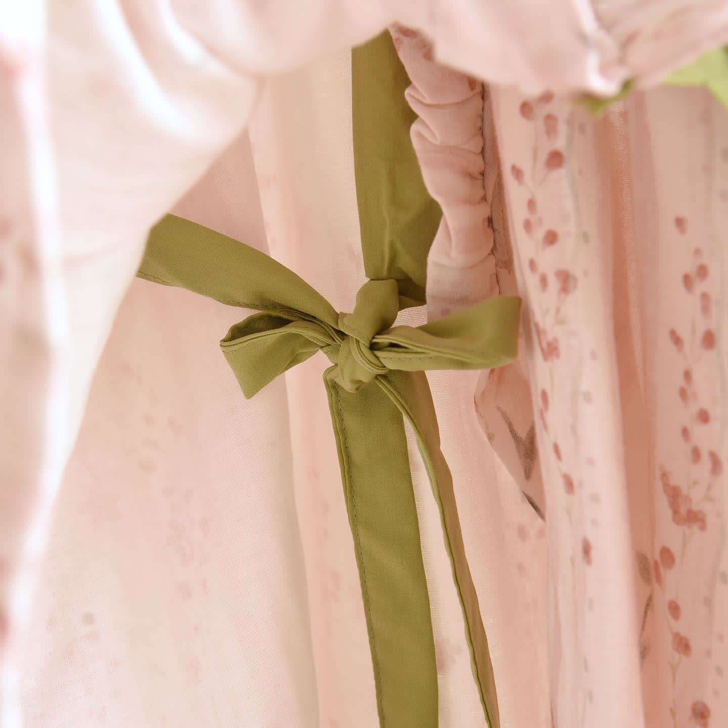 Completo da notte kimono floreale a righe rosa - image 5
