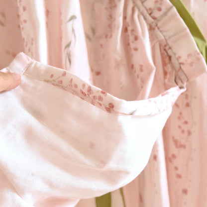 Completo da notte kimono floreale a righe rosa - image 8