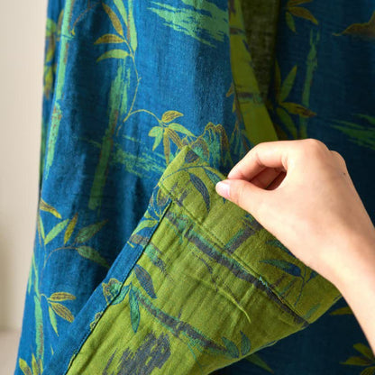Kimono in garza di cotone e bambù bicolore - image 24
