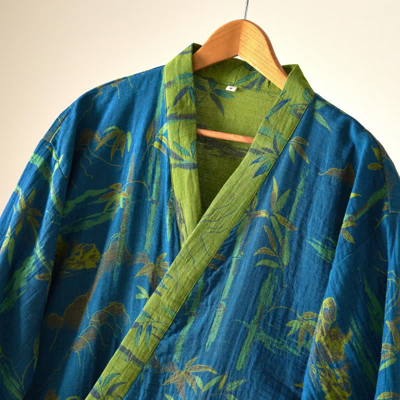 Kimono in garza di cotone e bambù bicolore - image 18