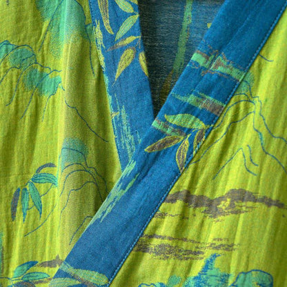Kimono in garza di cotone e bambù bicolore - image 8