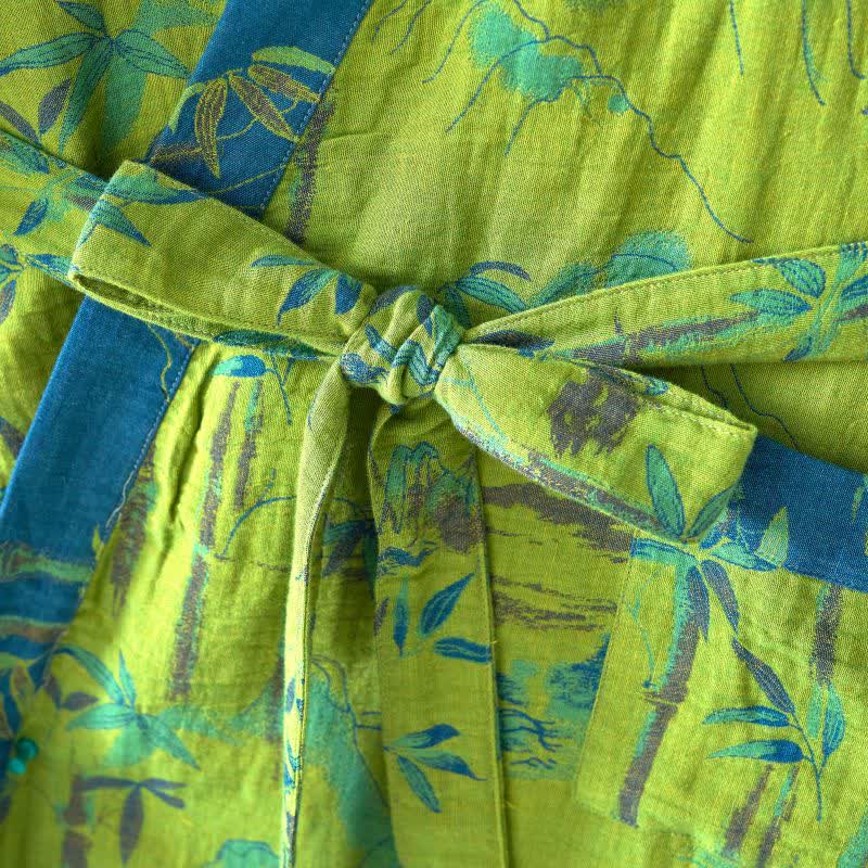Kimono in garza di cotone e bambù bicolore - image 9