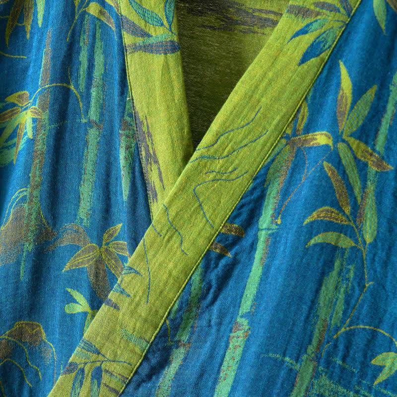 Kimono in garza di cotone e bambù bicolore - image 19