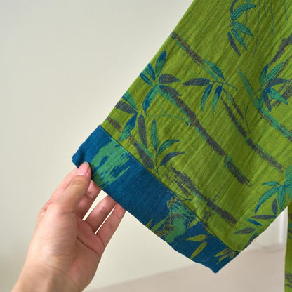 Kimono in garza di cotone e bambù bicolore - image 7