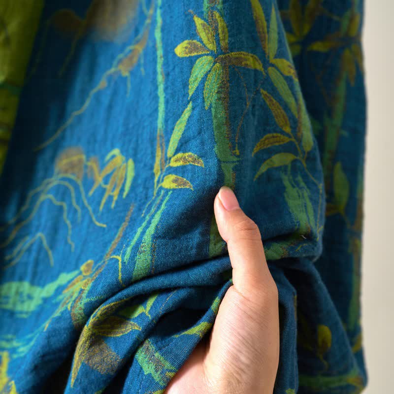 Kimono in garza di cotone e bambù bicolore - image 23