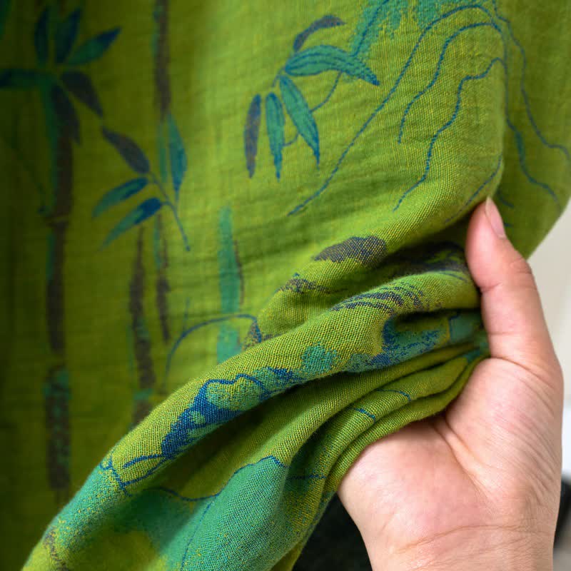 Kimono in garza di cotone e bambù bicolore - image 12