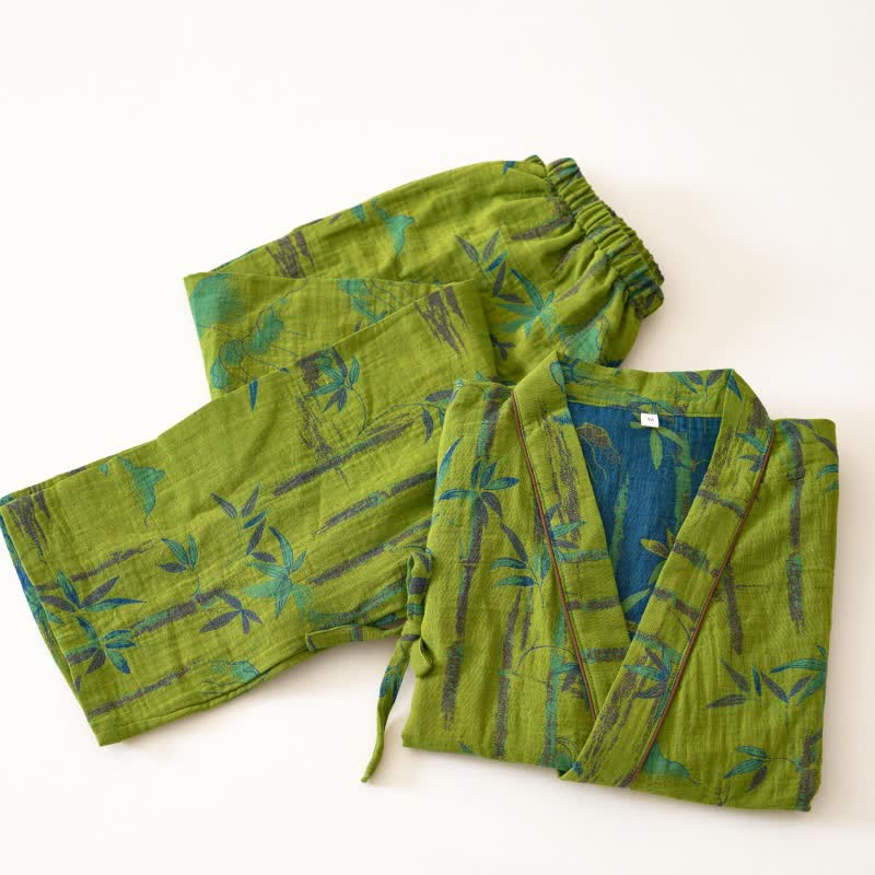 Completo da salotto in kimono di garza di cotone e bambù - image 3