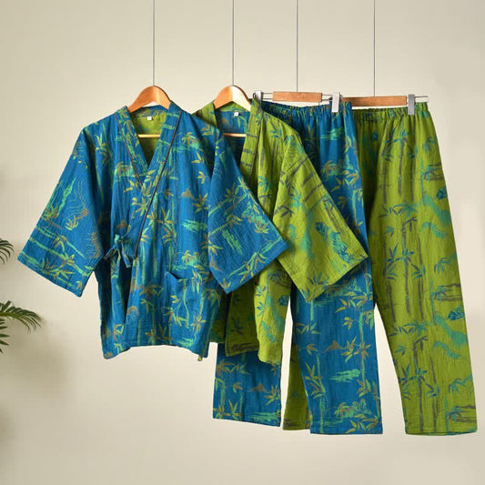 Completo da salotto in kimono di garza di cotone e bambù - image 0