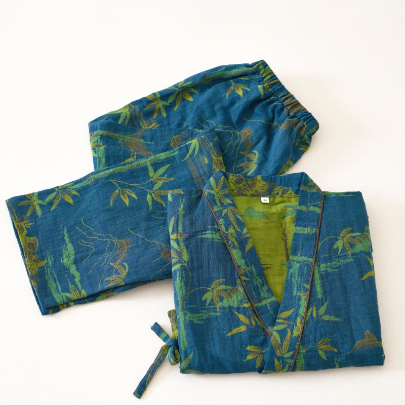 Completo da salotto in kimono di garza di cotone e bambù - image 13
