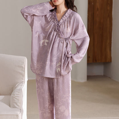 Completo da salotto con kimono in bambù a farfalla - 2XL - image 0