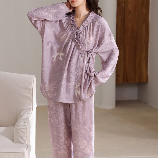 Completo da salotto con kimono in bambù a farfalla - 2XL - image 0