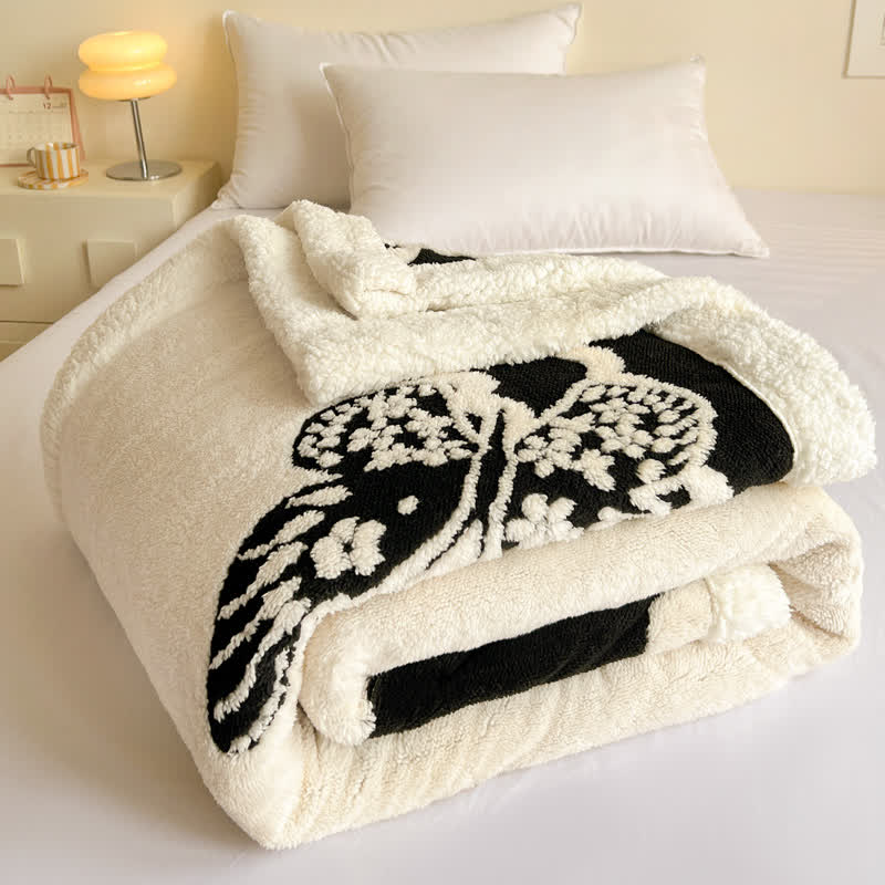 Coperta calda jacquard a farfalla - image 10