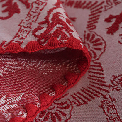 Tovaglia jacquard con motivo retrò in stile etnico - image 10
