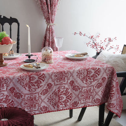 Tovaglia jacquard con motivo retrò in stile etnico - image 3