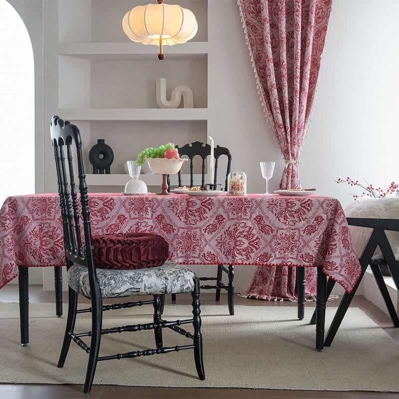 Tovaglia jacquard con motivo retrò in stile etnico - image 2