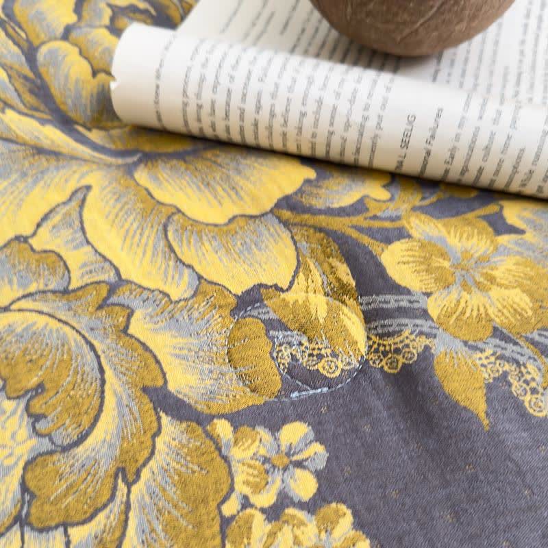 Trapunta di lusso in garza di cotone jacquard con motivo Peony - image 3