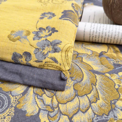 Trapunta di lusso in garza di cotone jacquard con motivo Peony - image 2