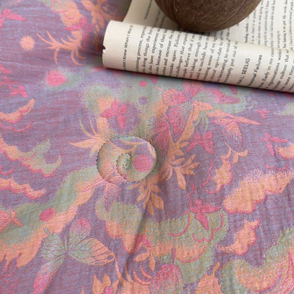 Trapunta artistica in garza di cotone jacquard con farfalla - image 10