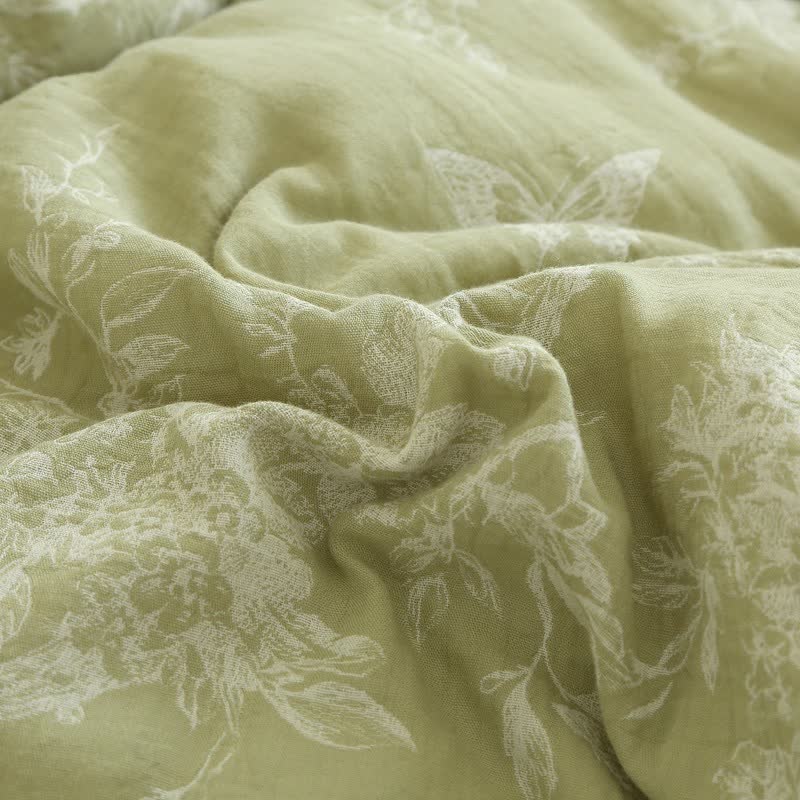 Trapunta jacquard in garza di cotone con motivo a farfalla - image 10