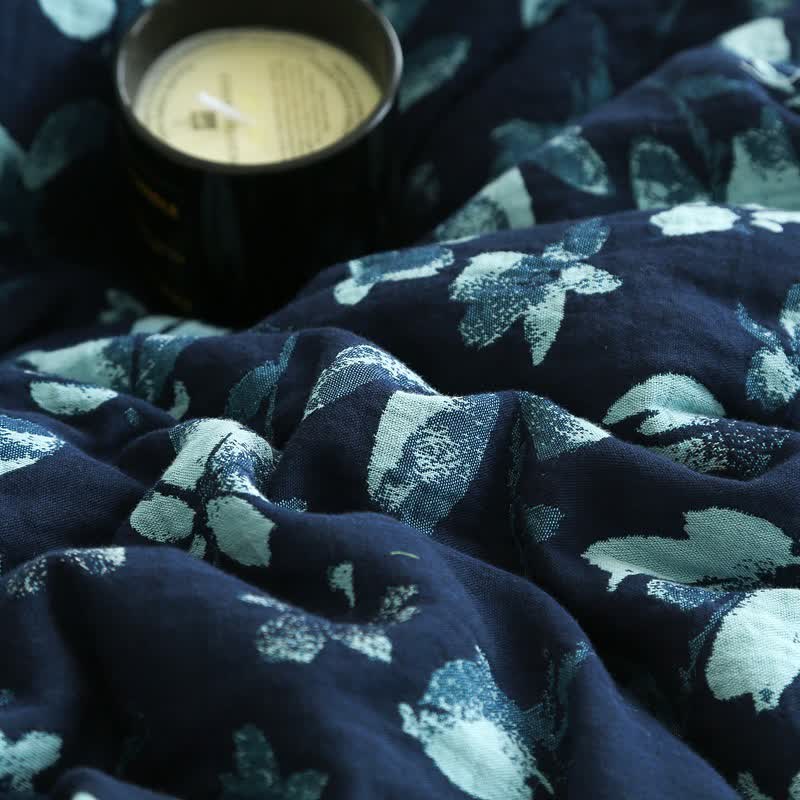 Trapunta jacquard in garza di cotone Flourish Flower - image 10