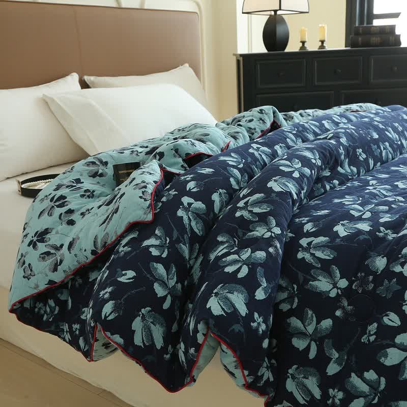 Trapunta jacquard in garza di cotone Flourish Flower - image 3