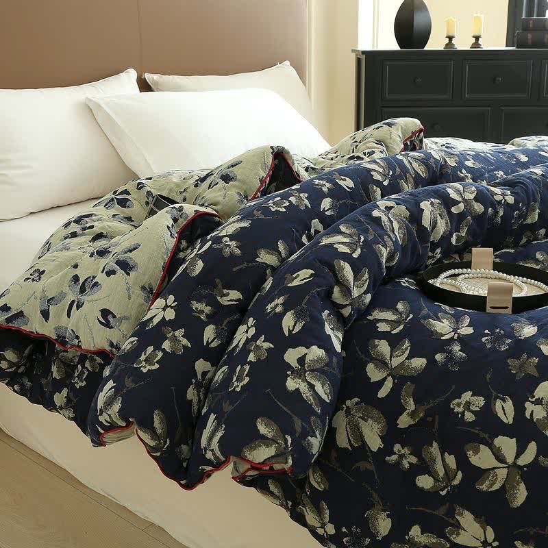 Trapunta jacquard in garza di cotone Flourish Flower - image 13