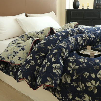 Trapunta jacquard in garza di cotone Flourish Flower - image 13