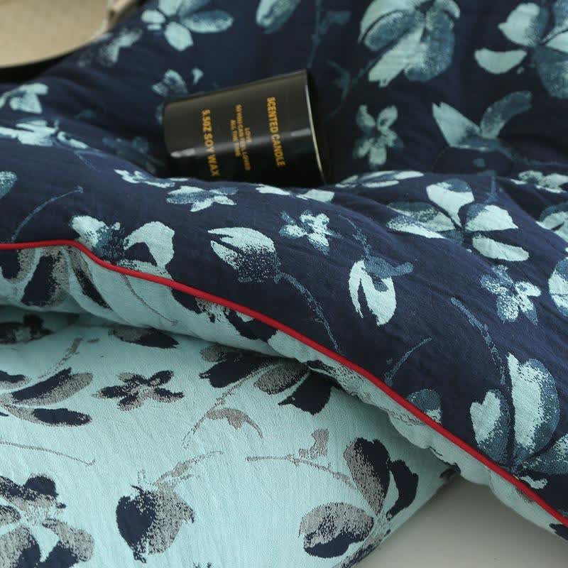 Trapunta jacquard in garza di cotone Flourish Flower - image 8