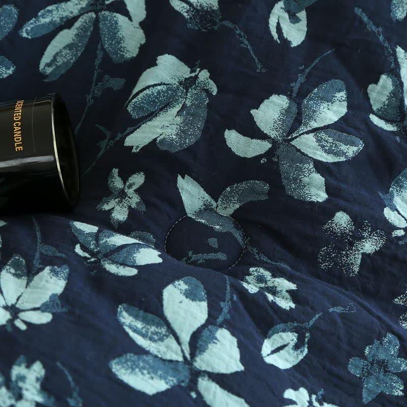 Trapunta jacquard in garza di cotone Flourish Flower - image 7
