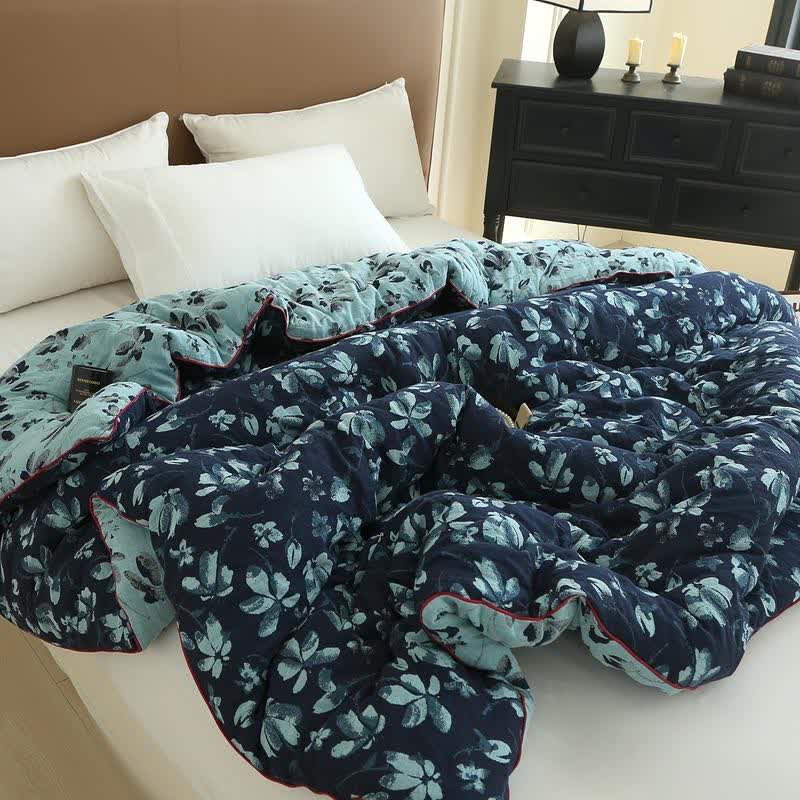 Trapunta jacquard in garza di cotone Flourish Flower - image 4