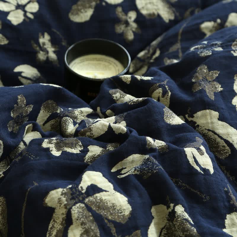 Trapunta jacquard in garza di cotone Flourish Flower - image 20