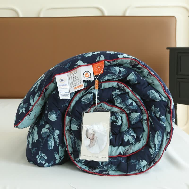 Trapunta jacquard in garza di cotone Flourish Flower - image 6