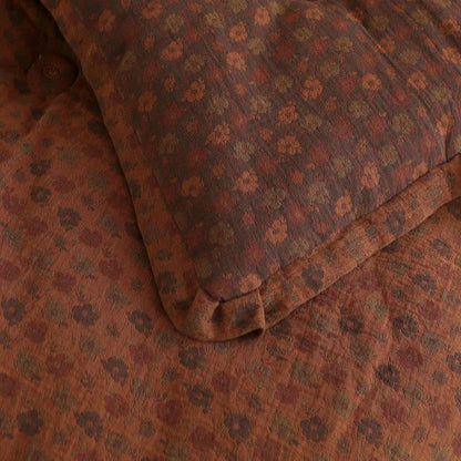Trapunta jacquard in garza di cotone floreale retrò - image 15