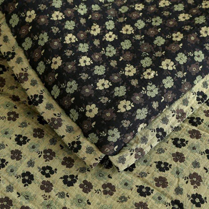 Trapunta jacquard in garza di cotone floreale retrò - image 6