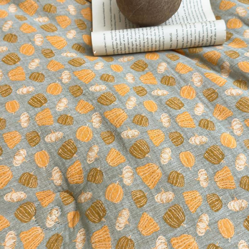 Trapunta in jacquard di cotone con motivo a zucca - image 2