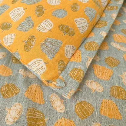 Trapunta in jacquard di cotone con motivo a zucca - image 1