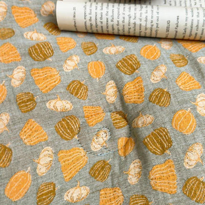 Trapunta in jacquard di cotone con motivo a zucca - image 3
