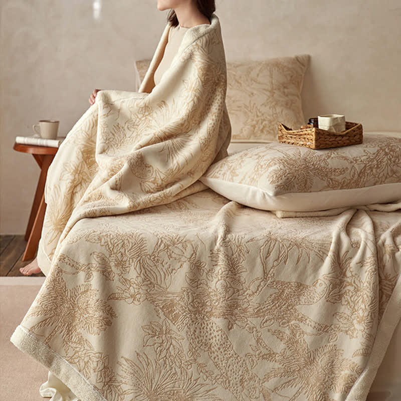 Coperta calda in jacquard Jungle - image 4