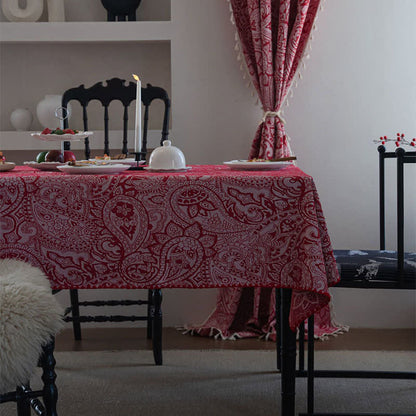 Tovaglia jacquard con motivo Paisley in stile etnico - image 2